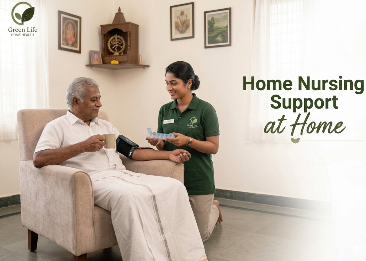 Nurse providing home care in Chennai